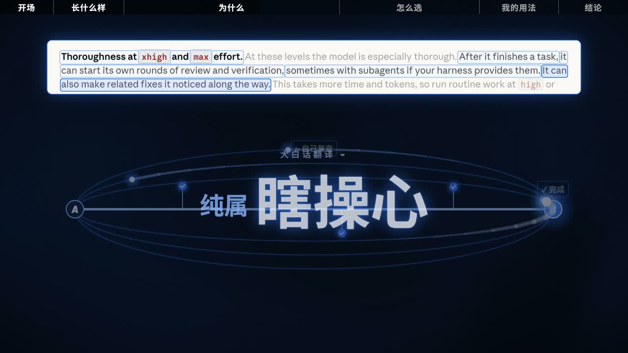 大字:纯属瞎操心,背景里光点绕圈