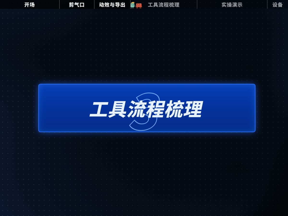 章节卡:工具流程梳理